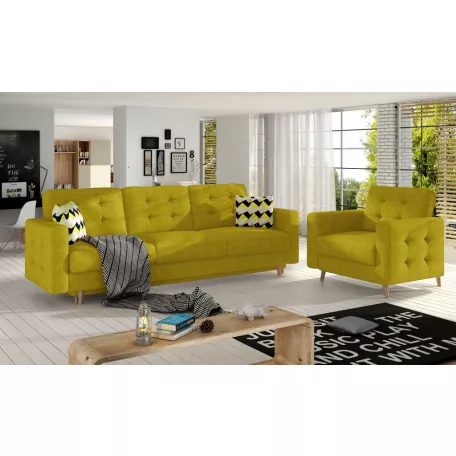 Asgard 3+1 lounge ülőgarnitúra szett, sárga