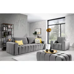 Lazaro 3+1+puf lounge ülőgarnitúra szett, szürke