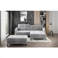   Corner lorelle+ pouf lounge ülőgarnitúra szett, szürke, jobb
