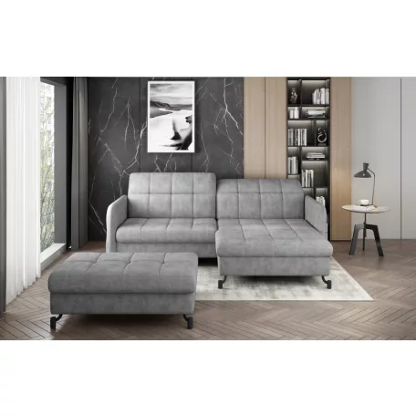 Corner lorelle+ pouf lounge ülőgarnitúra szett, szürke, jobb