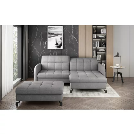 Corner lorelle+ pouf lounge ülőgarnitúra szett, szürke, jobb
