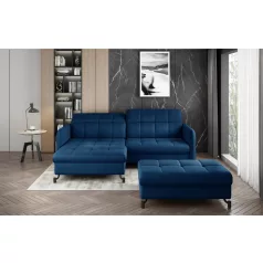   Corner lorelle+ pouf lounge ülőgarnitúra szett, sötétkék, bal
