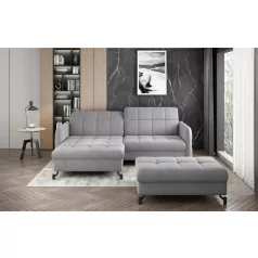   Corner lorelle+ pouf lounge ülőgarnitúra szett, szürke, bal