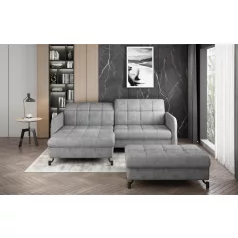   Corner lorelle+ pouf lounge ülőgarnitúra szett, szürke, bal