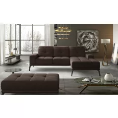   Corner torrense + pouf ülőgarnitúra szett, sötétbarna, jobb