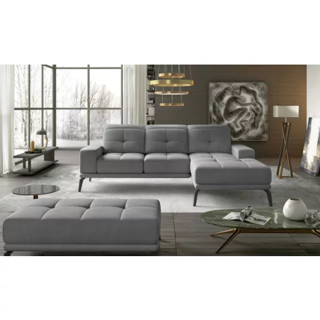 Corner torrense + pouf ülőgarnitúra szett, szürke, jobb