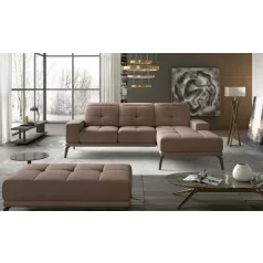   Corner torrense + pouf ülőgarnitúra szett, világosbarna, jobb