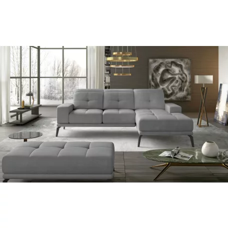 Corner torrense + pouf ülőgarnitúra szett, szürke, jobb