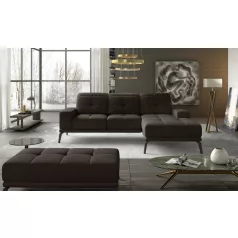   Corner torrense + pouf ülőgarnitúra szett, sötétbarna, jobb