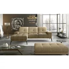   Corner torrense + pouf lounge ülőgarnitúra szett, bézs, bal