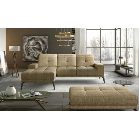 Corner torrense + pouf lounge ülőgarnitúra szett, bézs, bal