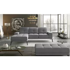   Corner torrense + pouf lounge ülőgarnitúra szett, szürke, bal