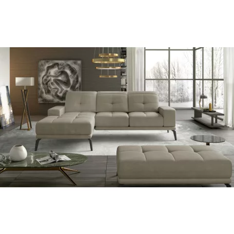 Corner torrense + pouf lounge ülőgarnitúra szett, bézs, bal