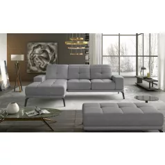   Corner torrense + pouf lounge ülőgarnitúra szett, szürke, bal