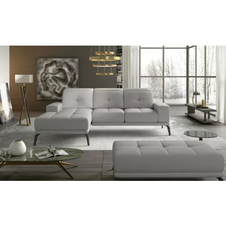 Corner torrense + pouf lounge ülőgarnitúra szett, szürke, bal
