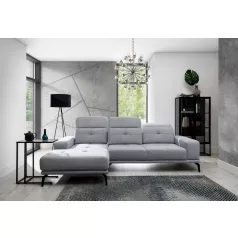   Corner torrense + pouf lounge ülőgarnitúra szett, szürke, bal