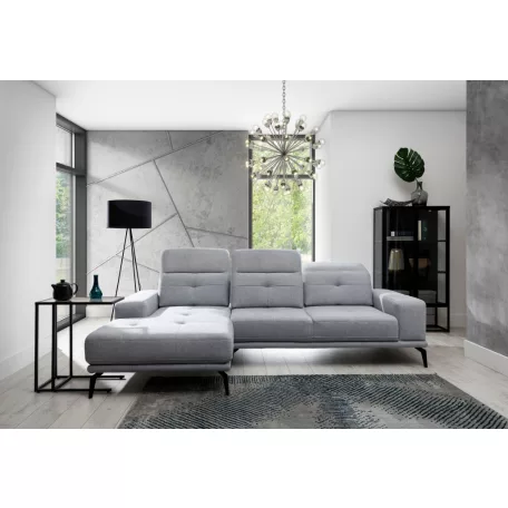 Corner torrense + pouf lounge ülőgarnitúra szett, szürke, bal