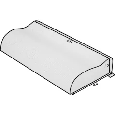 Párna Latex profilozott, Mikroszálas, Fehér