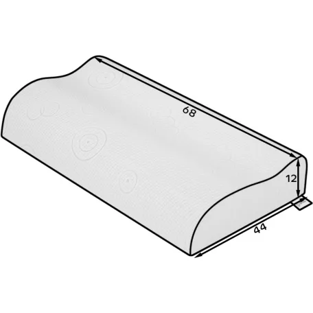 Párna Latex profilozott, Mikroszálas, Fehér