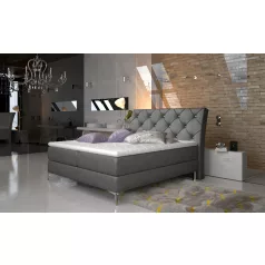 Adel 140x200 boxspring ágy  szürke