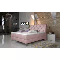 Adel 140x200 boxspring ágy  rózsaszín