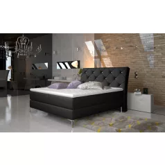 Adel 140x200 boxspring ágy  fekete