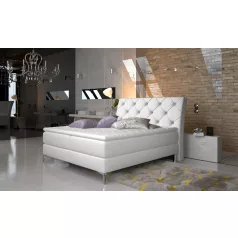 Adel 140x200 boxspring ágy  fehér