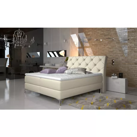 Adel 160x200 boxspring ágy  bézs