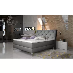 Adel 180x200 boxspring ágy  sötétszürke