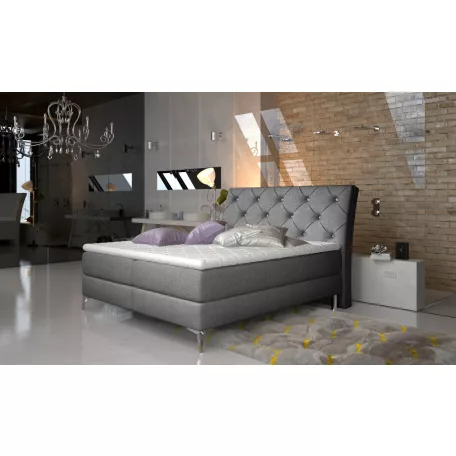 Adel 180x200 boxspring ágy  sötétszürke