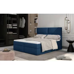 Amber 145x210 boxspring ágy  sötétkék