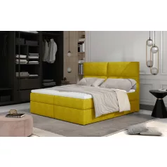 Amber 145x210 boxspring ágy  sárga