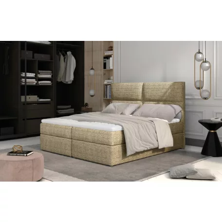 Amber 165x210 boxspring ágy  sárga