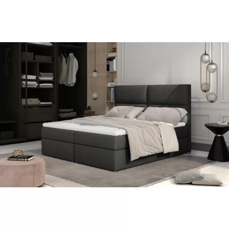 Amber 165x210 boxspring ágy  sötétszürke