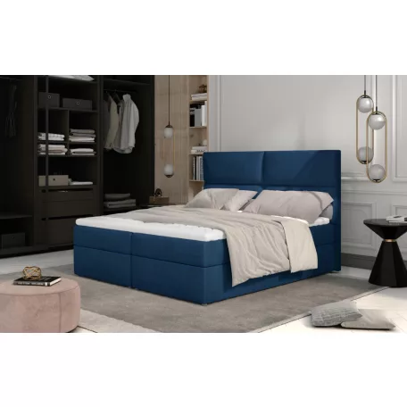 Amber 165x210 boxspring ágy  sötétkék