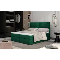 Amber 185x210 boxspring ágy  sötétzöld