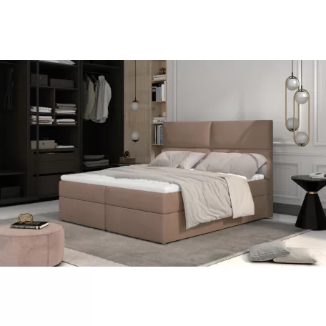 Amber 185x210 boxspring ágy  barna
