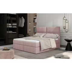 Amber 185x210 boxspring ágy  rózsaszín