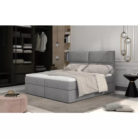 Amber 185x210 boxspring ágy  szürke