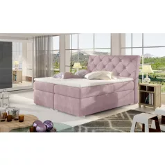 Balvin 140x200 boxspring ágy  rózsaszín