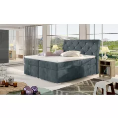Balvin 140x200 boxspring ágy  sötétszürke