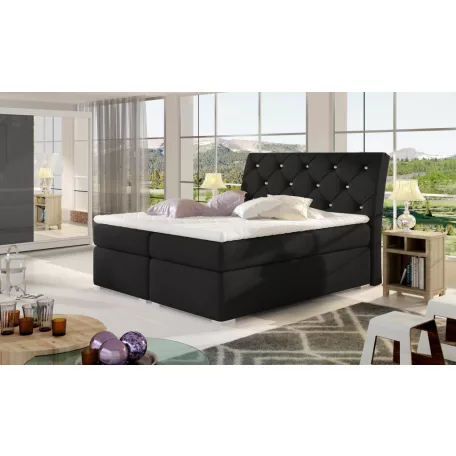 Balvin 140x200 boxspring ágy  fekete
