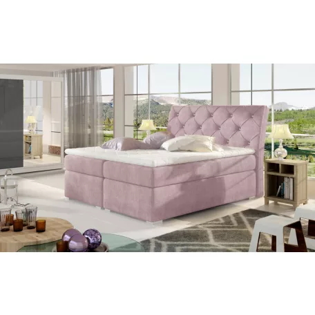 Balvin 160x200 boxspring ágy  rózsaszín