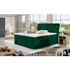 Balvin 180x200 boxspring ágy  sötétzöld
