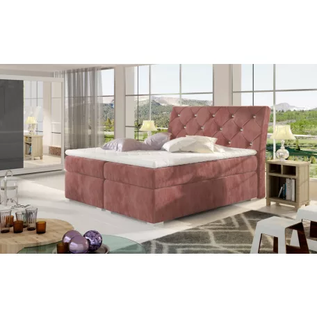 Balvin 180x200 boxspring ágy  rózsaszín