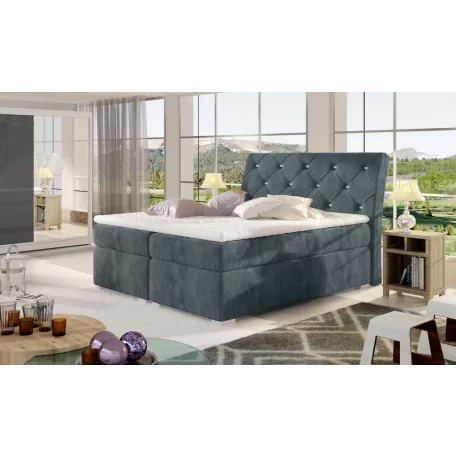 Balvin 180x200 boxspring ágy  sötétszürke