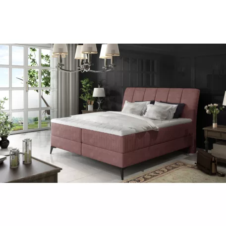 Aderito 140x200 boxspring ágy  rózsaszín