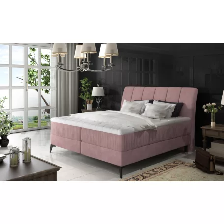 Aderito 180x200 boxspring ágy  rózsaszín