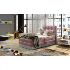 Aster 90x200 boxspring ágy, rózsaszín, bal