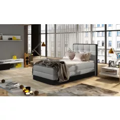 Aster 90x200 boxspring ágy, szürke, bal